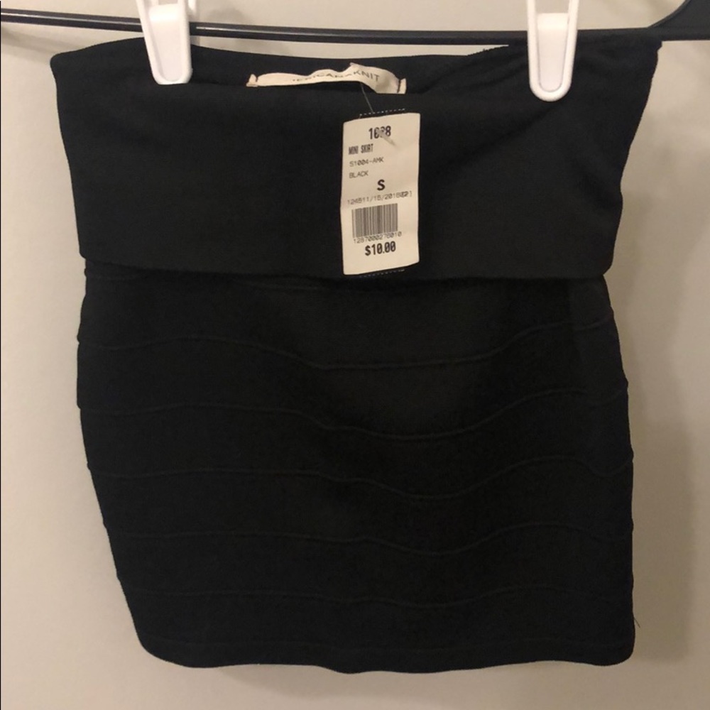 Black mini skirt